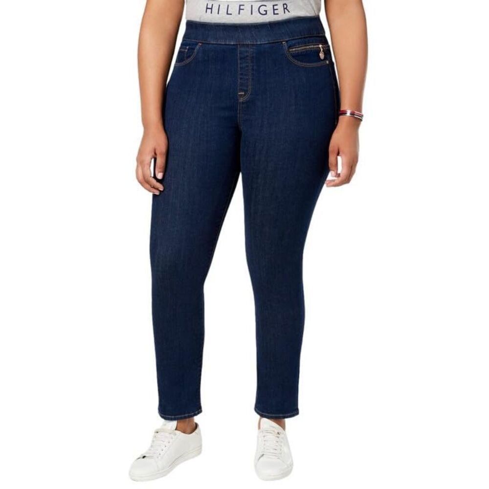 Tommy Hilfiger Gramercy Mid-Rise Pull-On Skinny Heritage Denim Jeans Star Wash 2